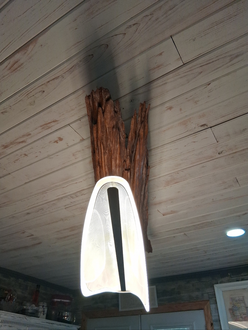 Rustic Wood Rope LED Pendant Light - Brown - Picture 2 of 5
